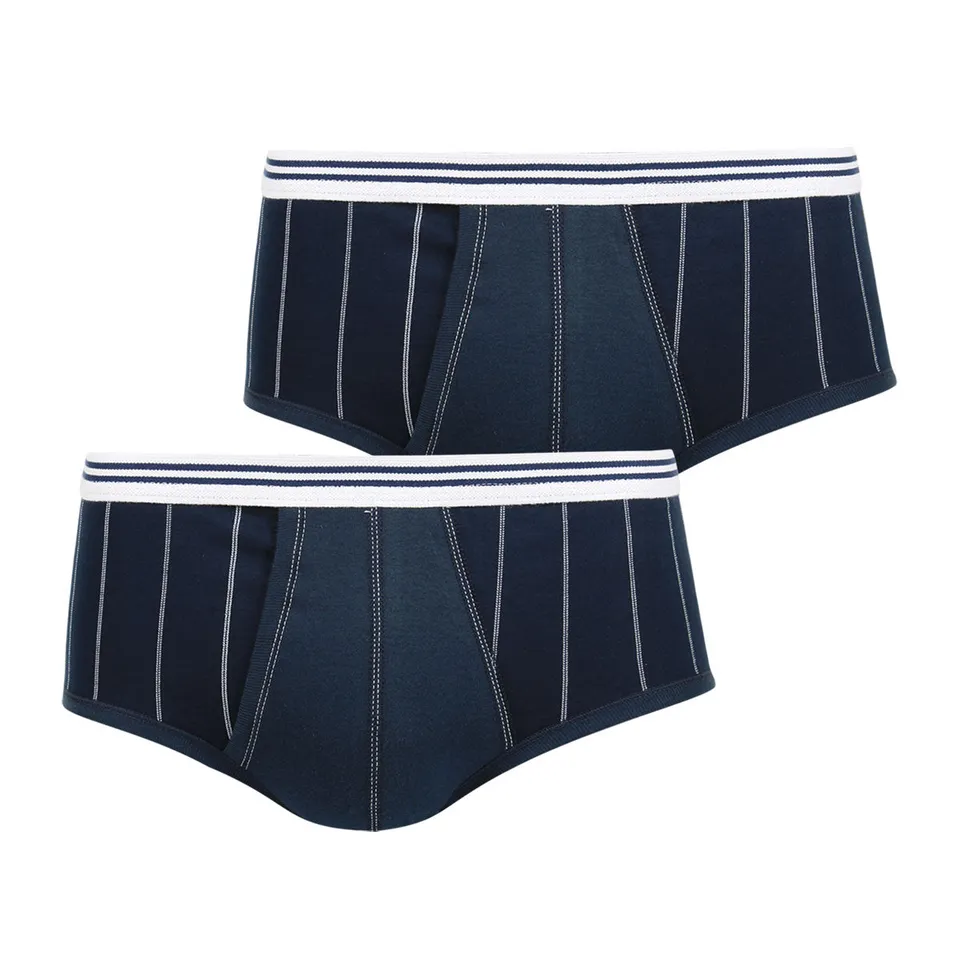 eminence-lot-de-2-slips-taille-haute-ouvert-homme-coton-merceris image 1