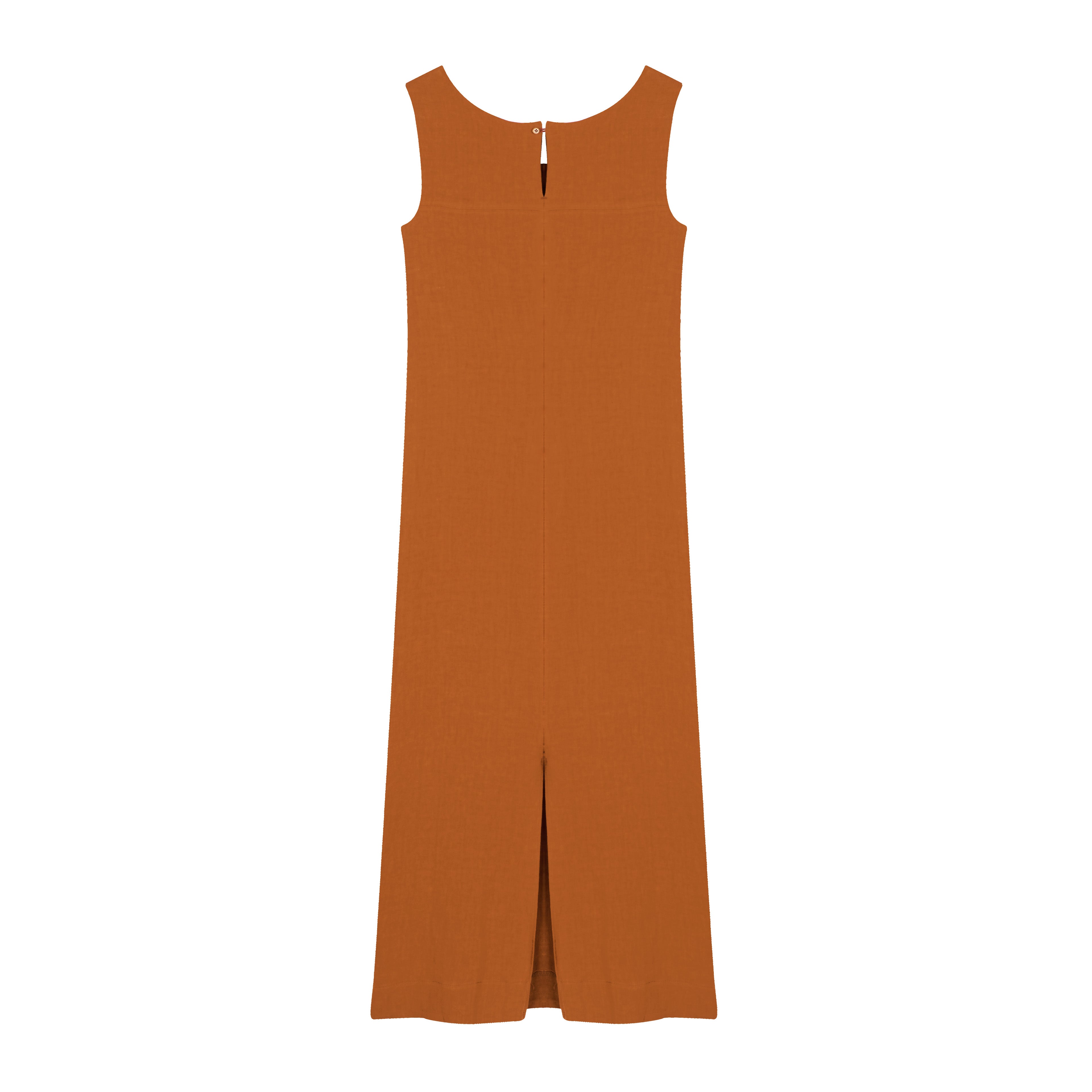 atelier-tuffery-suzanne-robe-longue-rouille-en-lin image 3