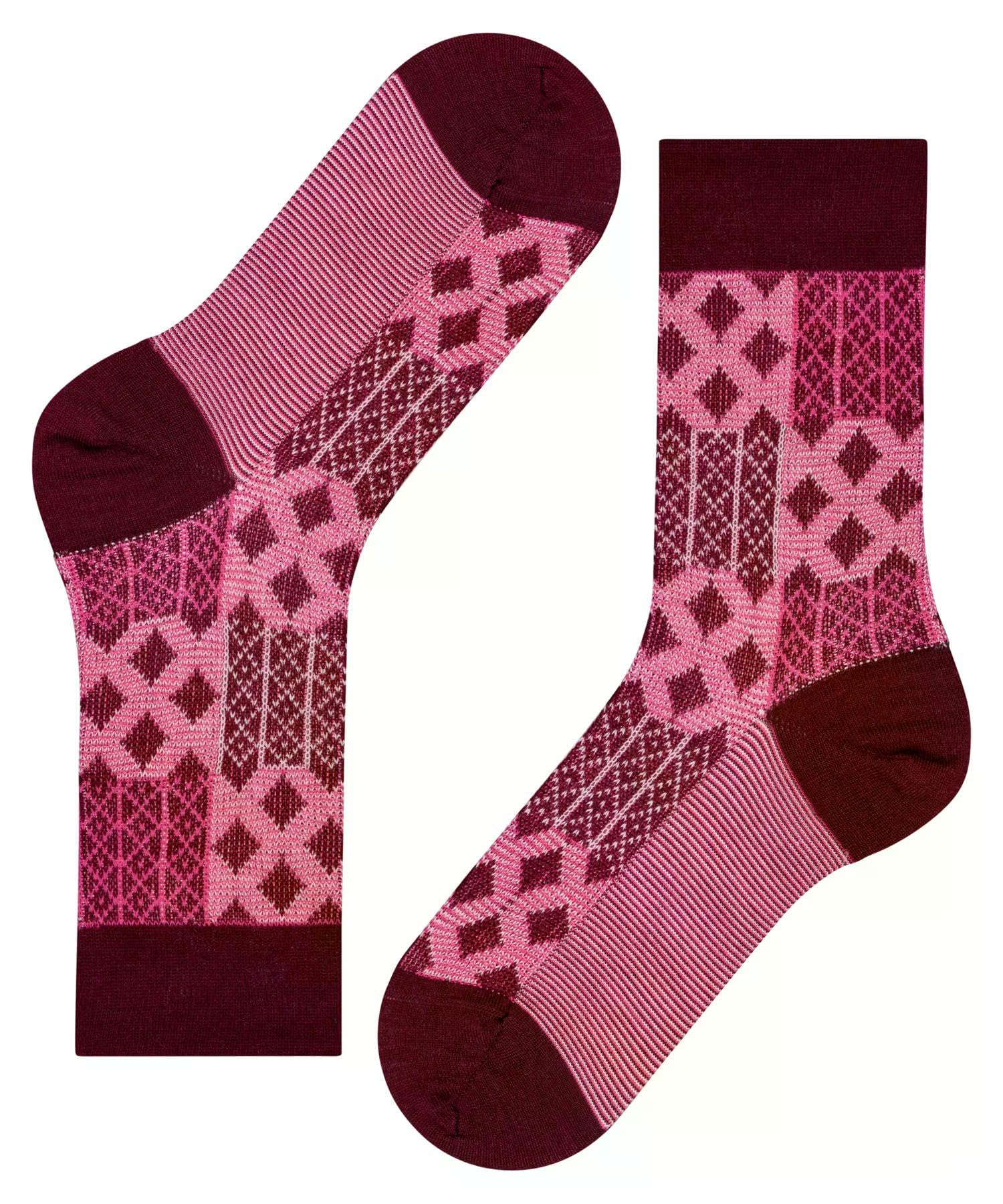 burlington-mosaic-chaussettes-femme-laine-respirante-patchwork-argyle image 5