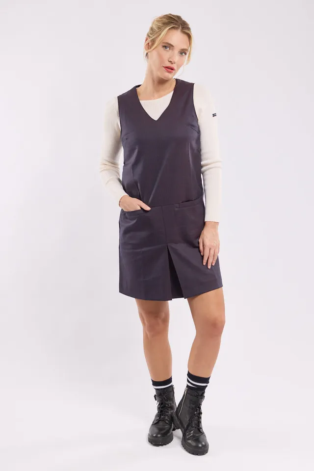 armor-lux-robe-sans-manches-carreaux-col-v image 1