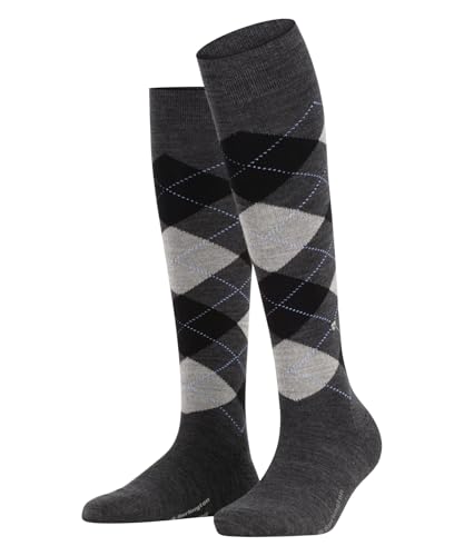 burlington-marylebone-w-kh-chaussettes-longues-femme-laine-gris-asphalt-3180 image 6