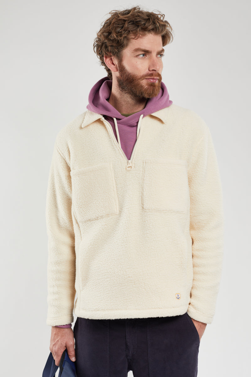 armor-lux-h-ritage-sweat-zipp-unisexe-sherpa-polaire image 1