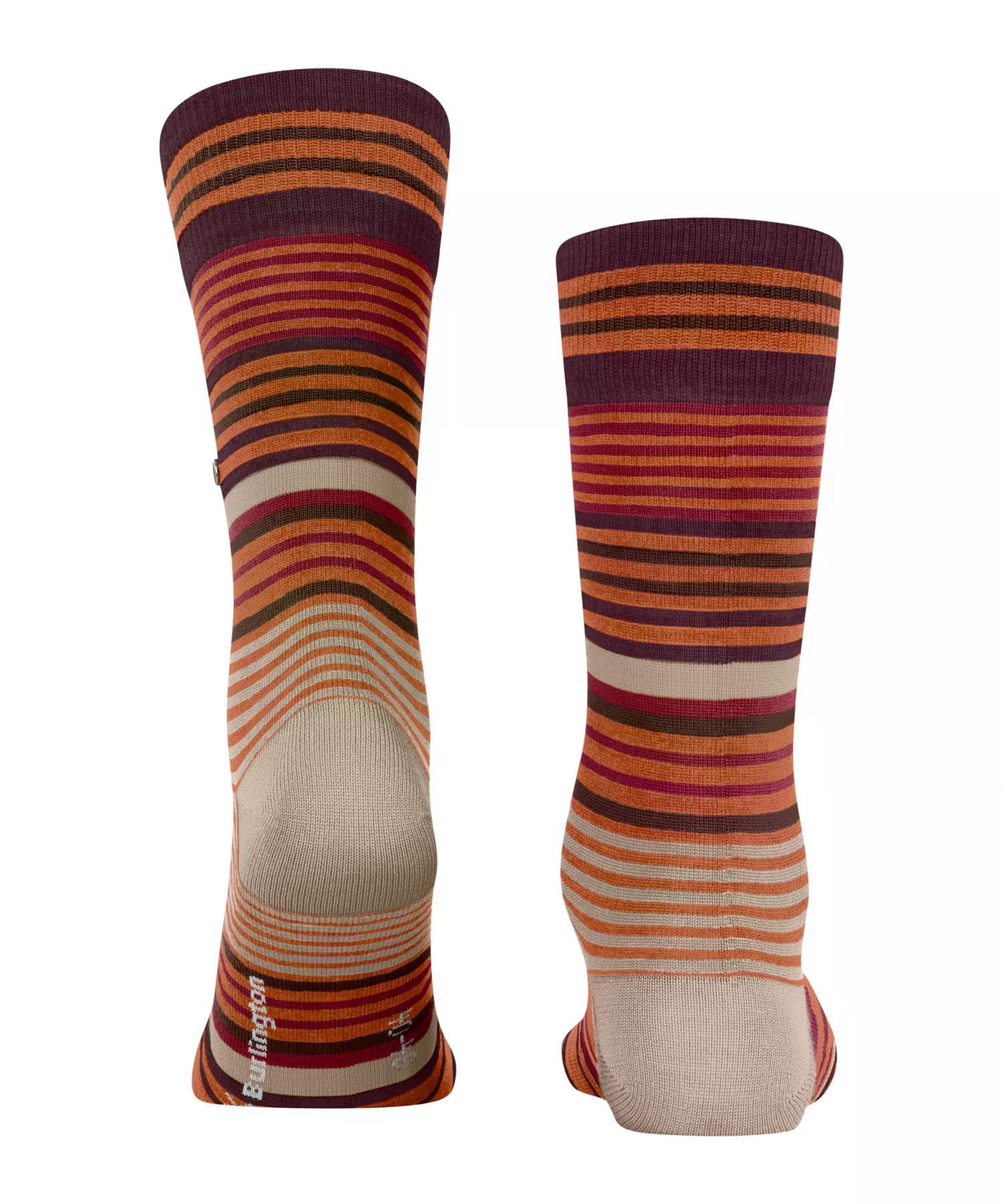 burlington-stripe-chaussettes-homme-laine-fantaisie-rouge-marigold-8916-40-46 image 2