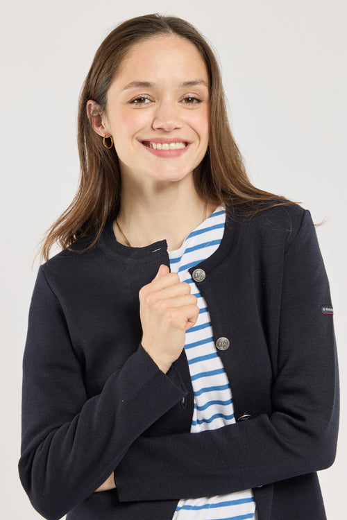 armor-lux-cardigan-long-maille-milano-dense-h-ritage image 3
