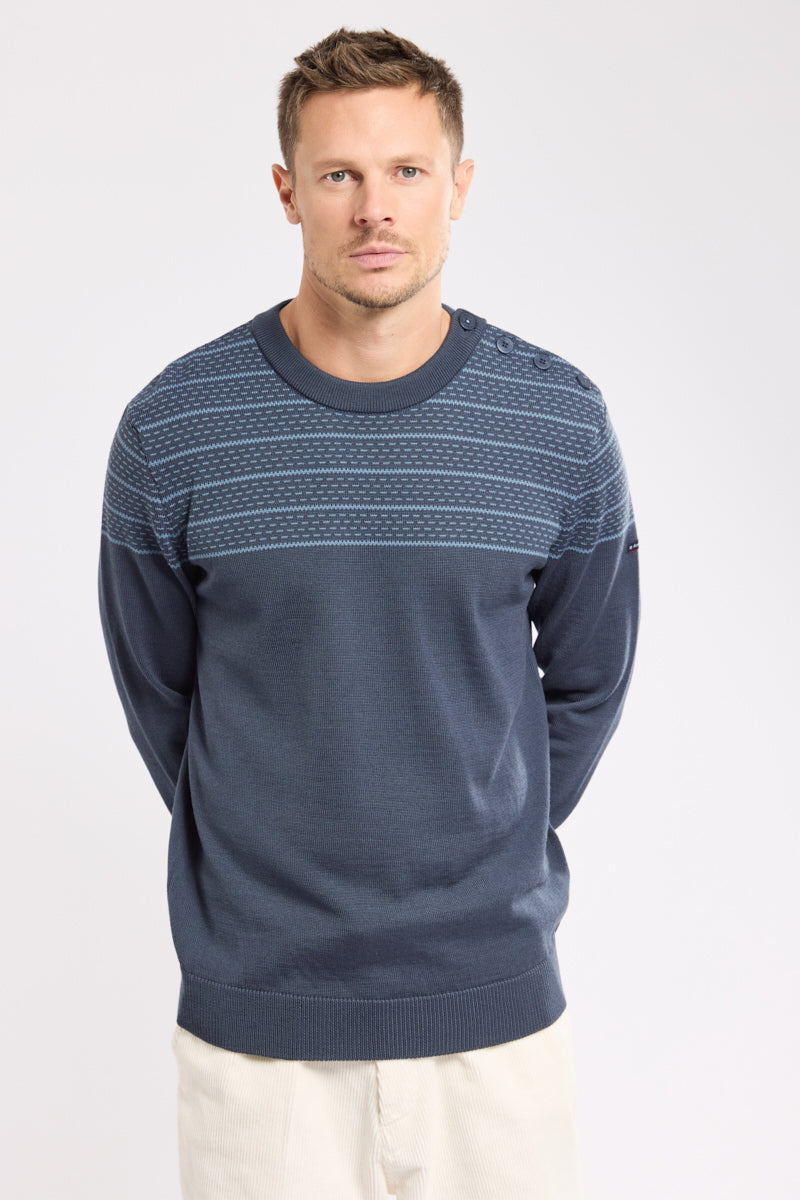 armor-lux-pull-marin-jacquard-homme-laine image 1