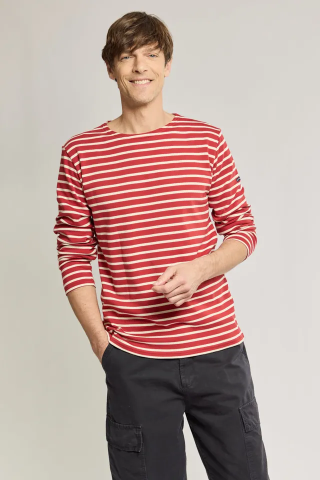 armor-lux-marini-re-homme-coton-pais-interlock-col-bateau-ajust-e image 1