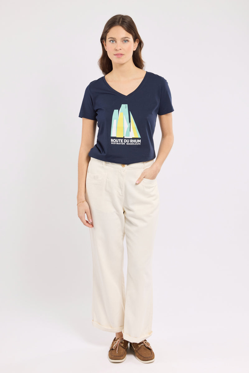 armor-lux-t-shirt-femme-route-du-rhum-destination-guadeloupe-coton image 3