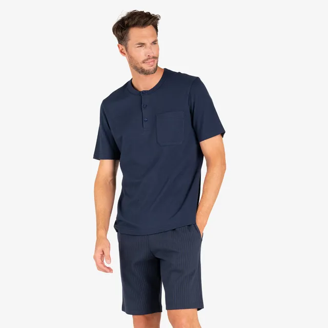 pyjama-court-homme-interlock-eminence image 1