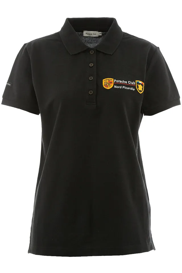 armor-lux-polo-porsche-club-femme-noir-coton-piqu image 1