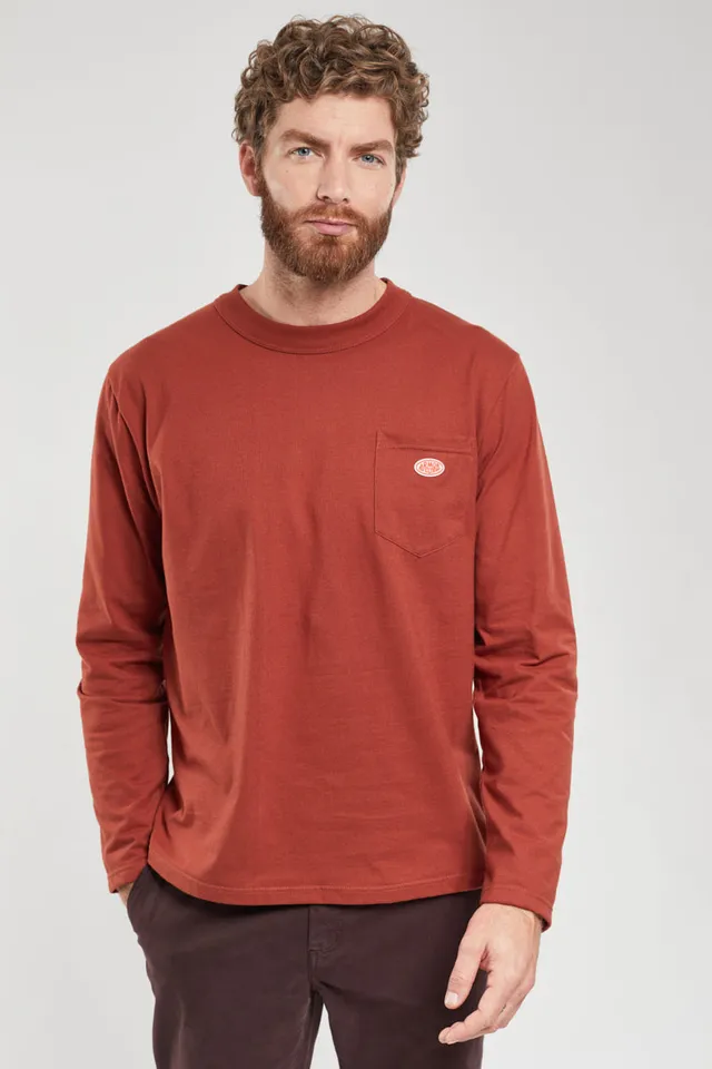 armor-lux-h-ritage-t-shirt-manches-longues-homme-coton-poche image 1