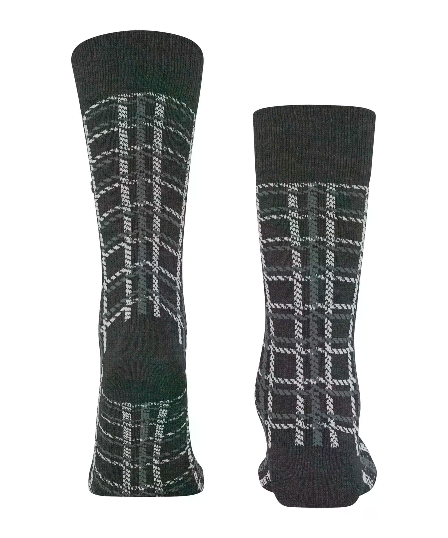 burlington-grid-chaussettes-homme-gris-anthracite-melange-3080-40-46-coton-cache image 2
