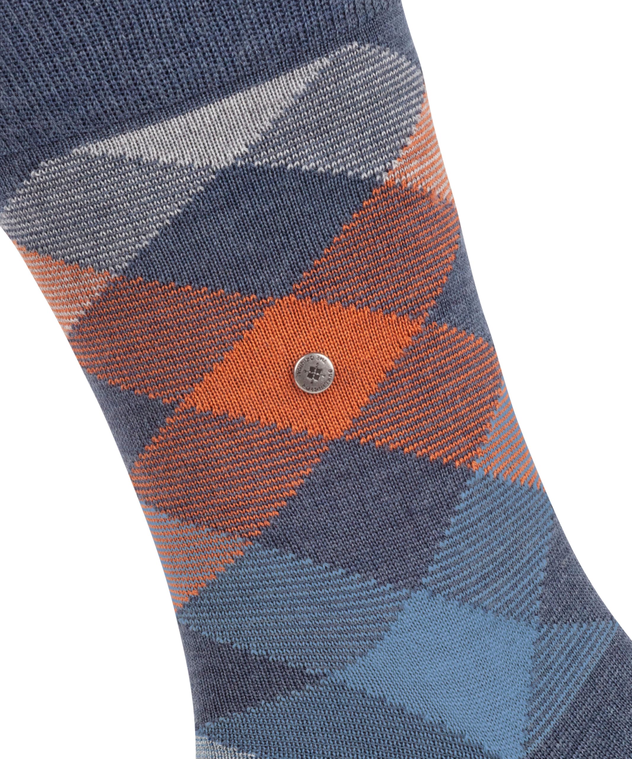 burlington-newcastle-m-chaussettes-homme-laine-fantaisie-bleu-dark-blue-melange- image 3