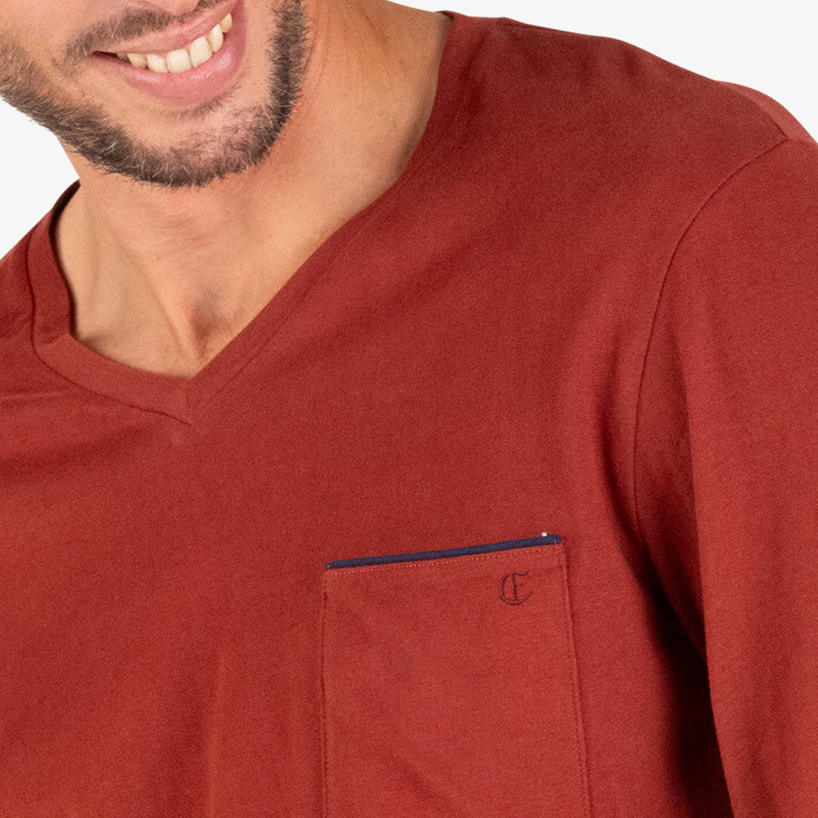 pyjama-long-col-v-homme-l-cossais-eminence image 2