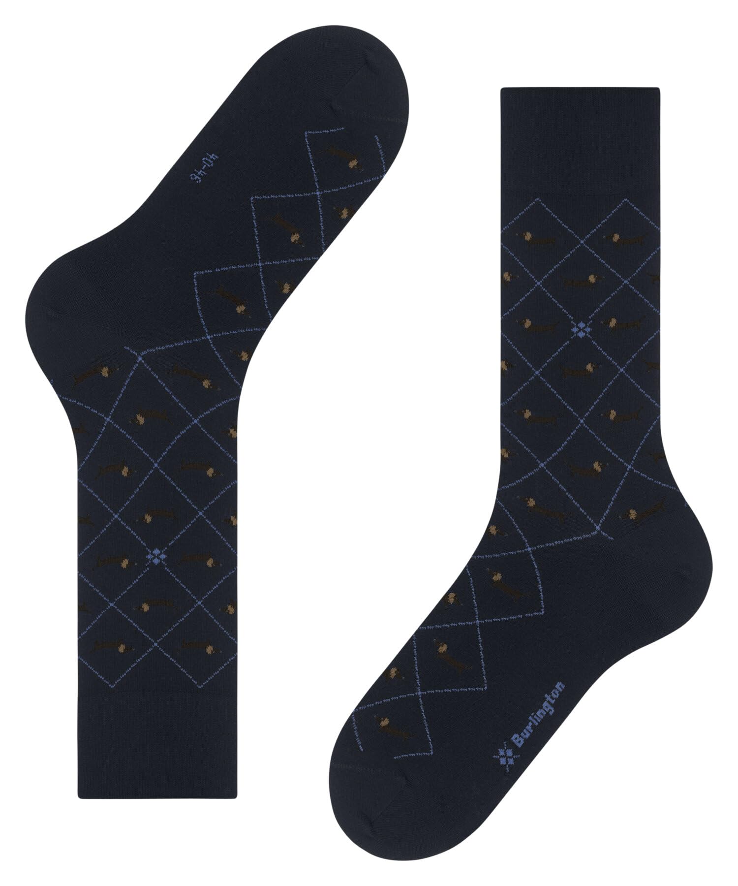 burlington-dachshund-chaussettes-homme-bleu-marine-6120-40-46-coton-fantaisie image 5