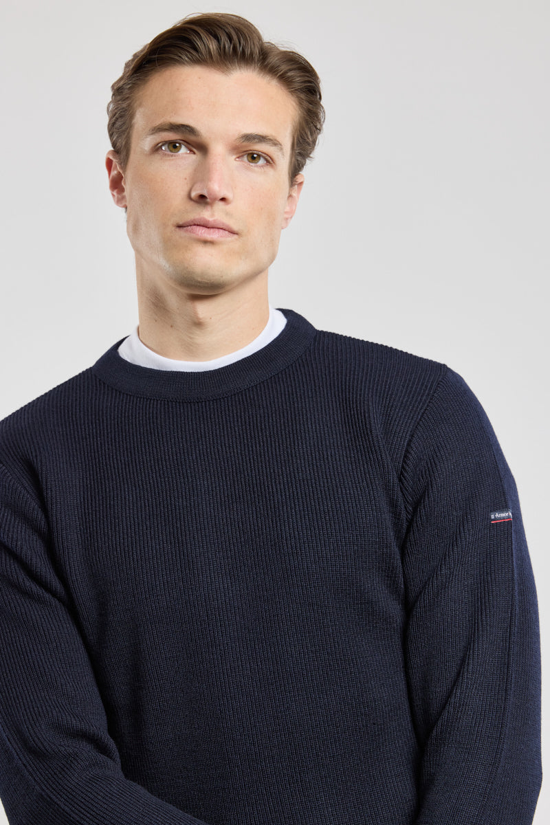 armor-lux-pull-camaret-100-laine-col-rond-homme image 2