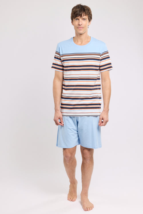 armor-lux-pyjama-homme-ray-short-coton-l-ger image 4