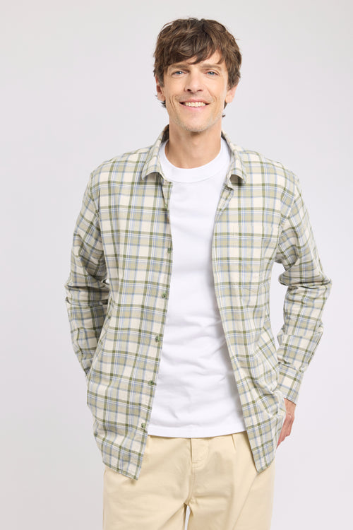 armor-lux-chemise-carreaux-homme-coton-et-lin-manches-longues-2 image 2
