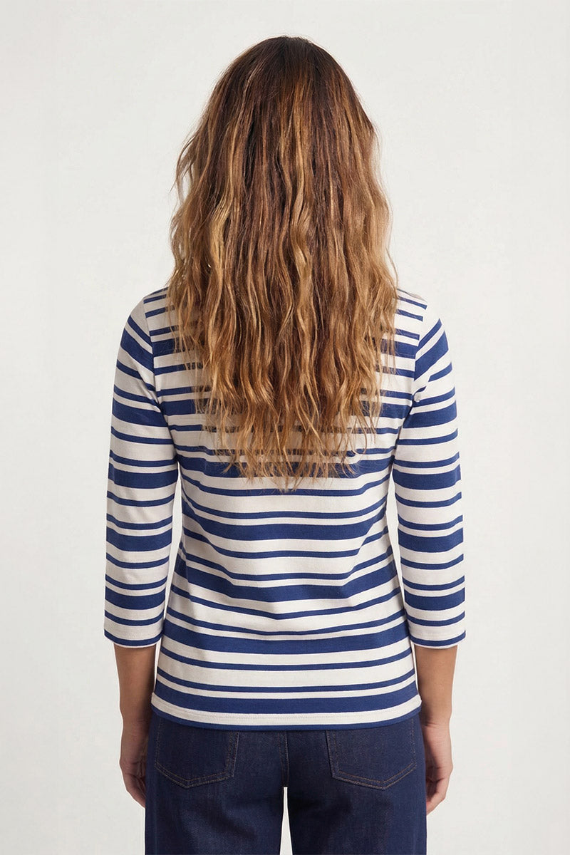 armor-lux-marini-re-femme-manches-3-4-coton-l-ger-4 image 4