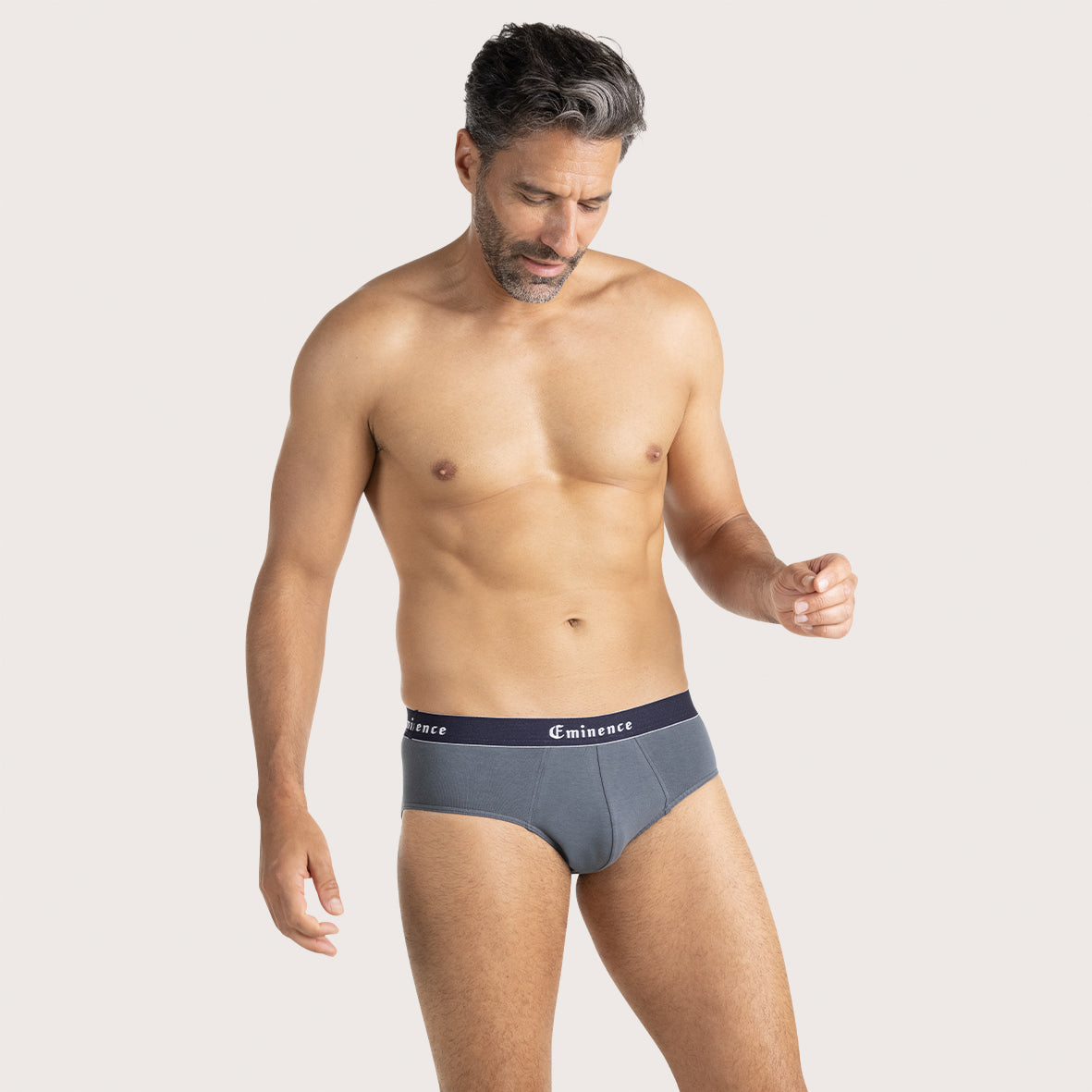 eminence-daily-lot-de-3-slips-homme-fait-en-france-anthracite-noir-kaki image 5