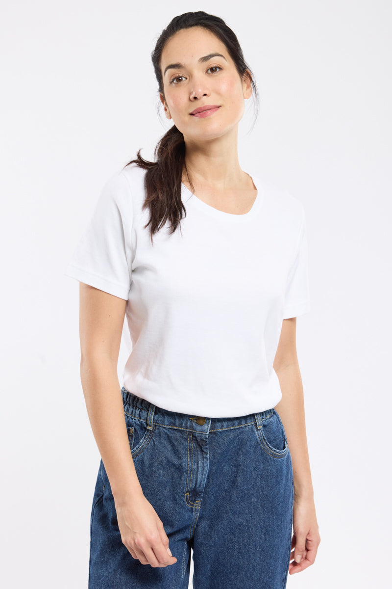 armor-lux-t-shirt-coton-femme-manches-courtes-col-rond image 1