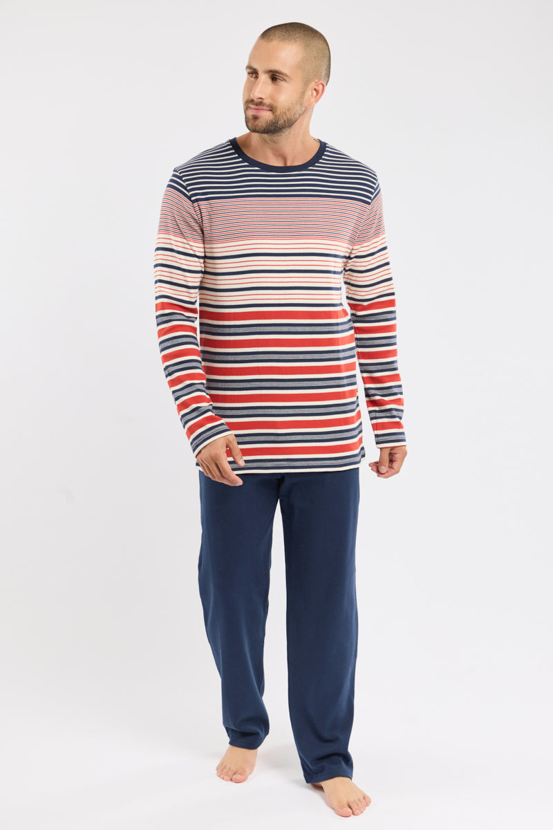 armor-lux-pyjama-droit-homme-coton-pais-interlock-ray image 1