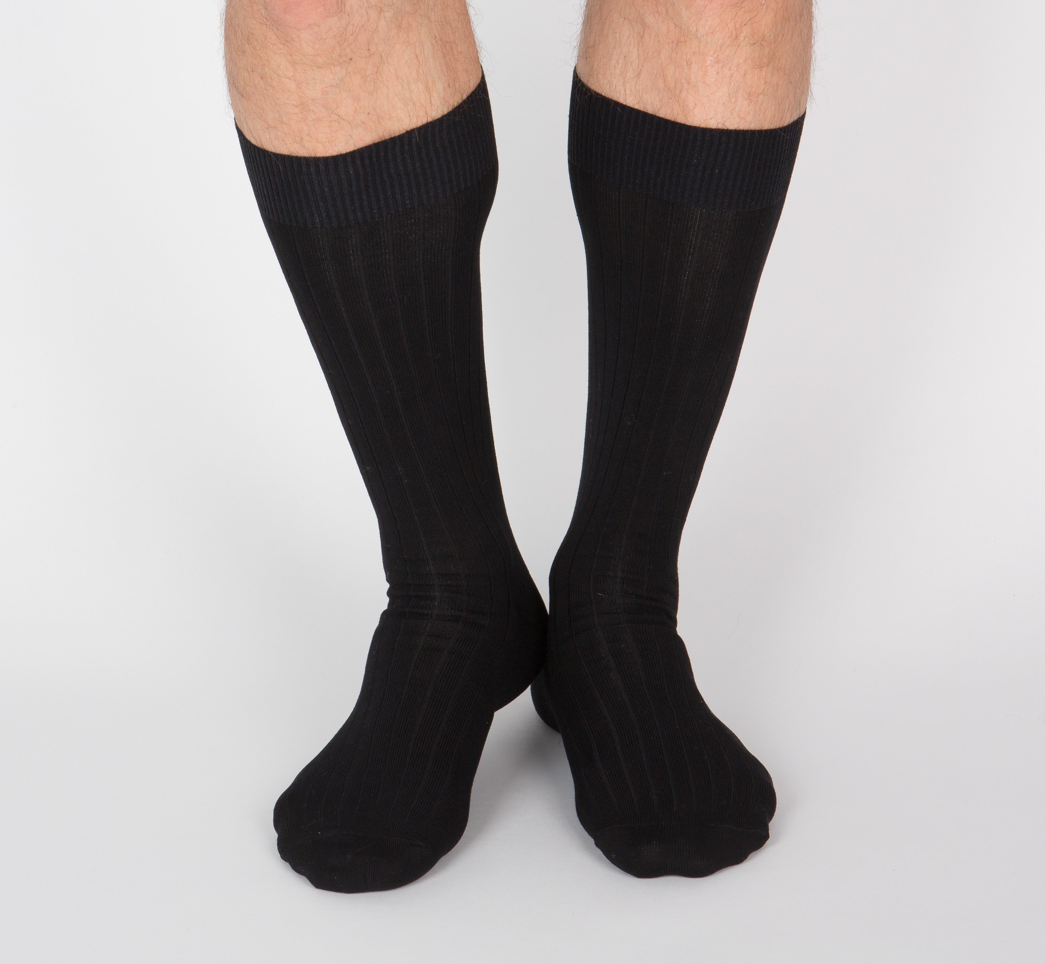 archiduchesse-chaussettes-de-luxe-fil-d-cosse-noir-r-glisse-mi-hautes image 6