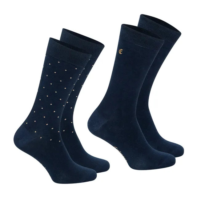 eminence-lot-de-2-paires-mi-chaussettes-homme-coton-peign image 1