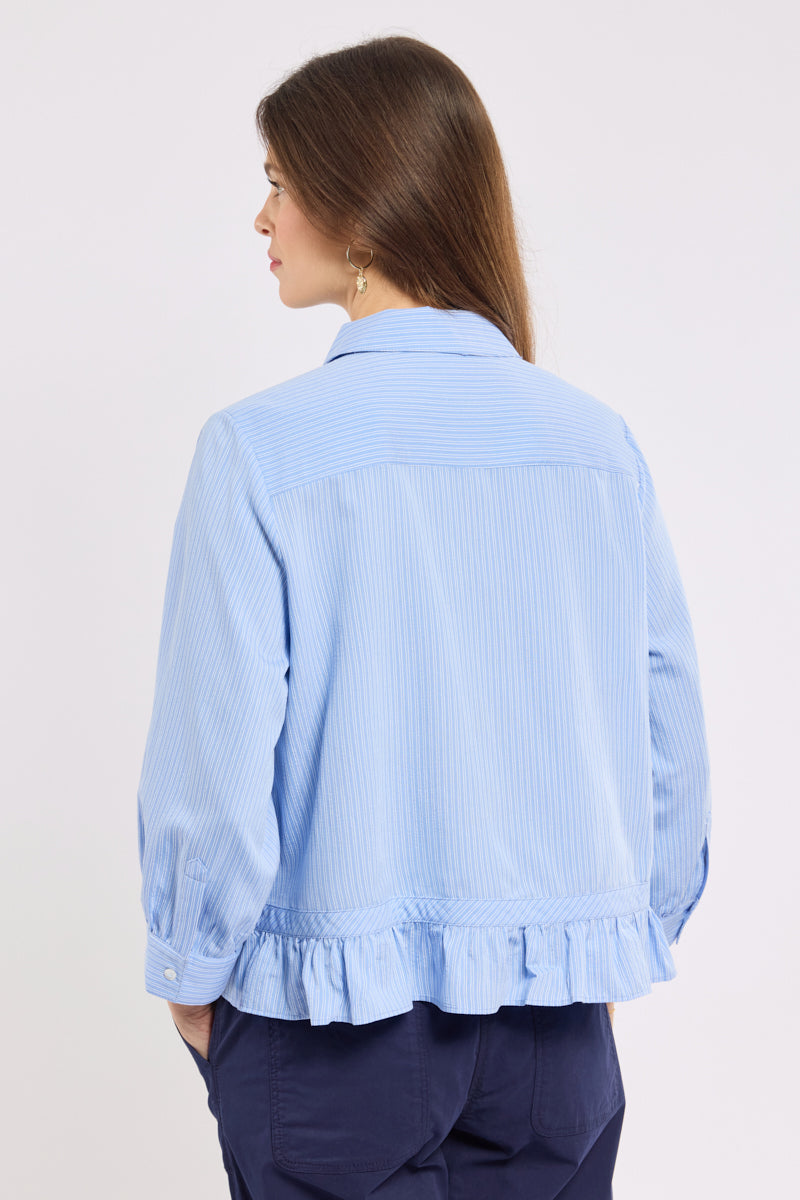 armor-lux-chemise-volants-deauville-fines-rayures-femme image 4