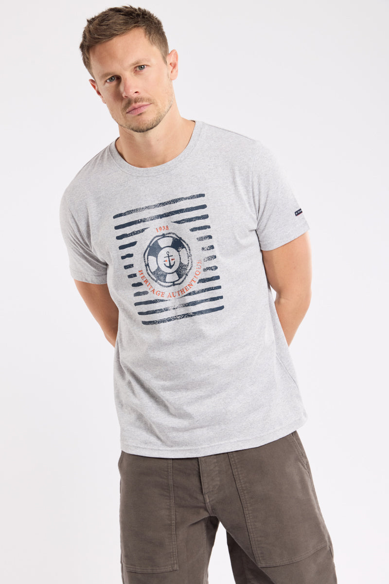 armor-lux-t-shirt-s-rigraphi-homme-coton-l-ger-bou-e image 1