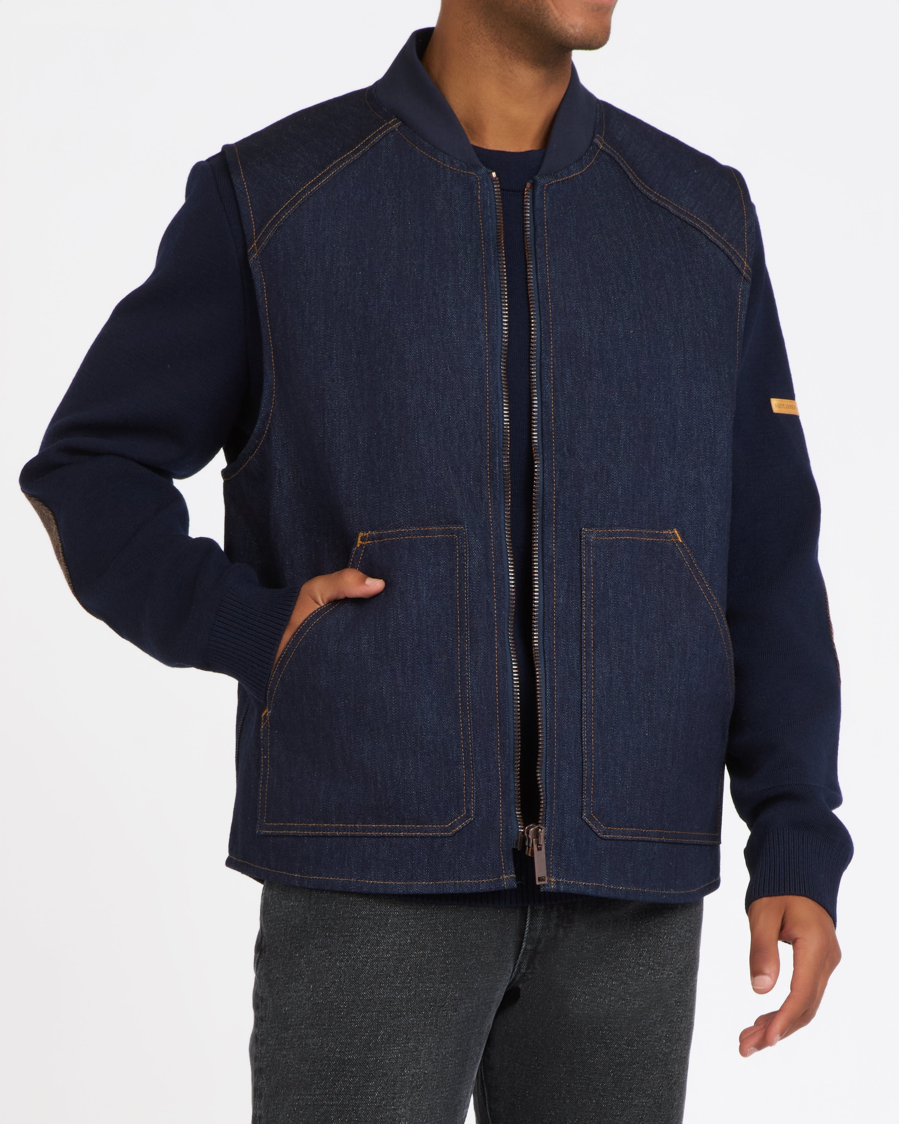 atelier-tuffery-gilet-sans-manches-homme-jean-brut-doubl-laine-fran-aise image 2