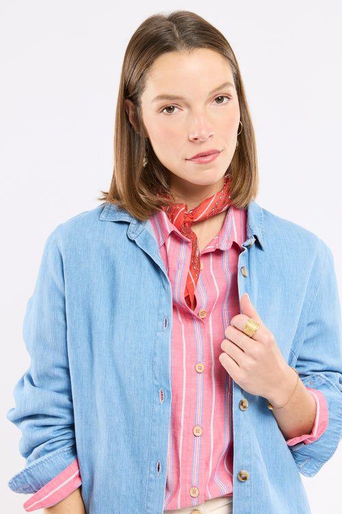 armor-lux-chemise-denim-h-ritage-lyocell-et-lin image 6