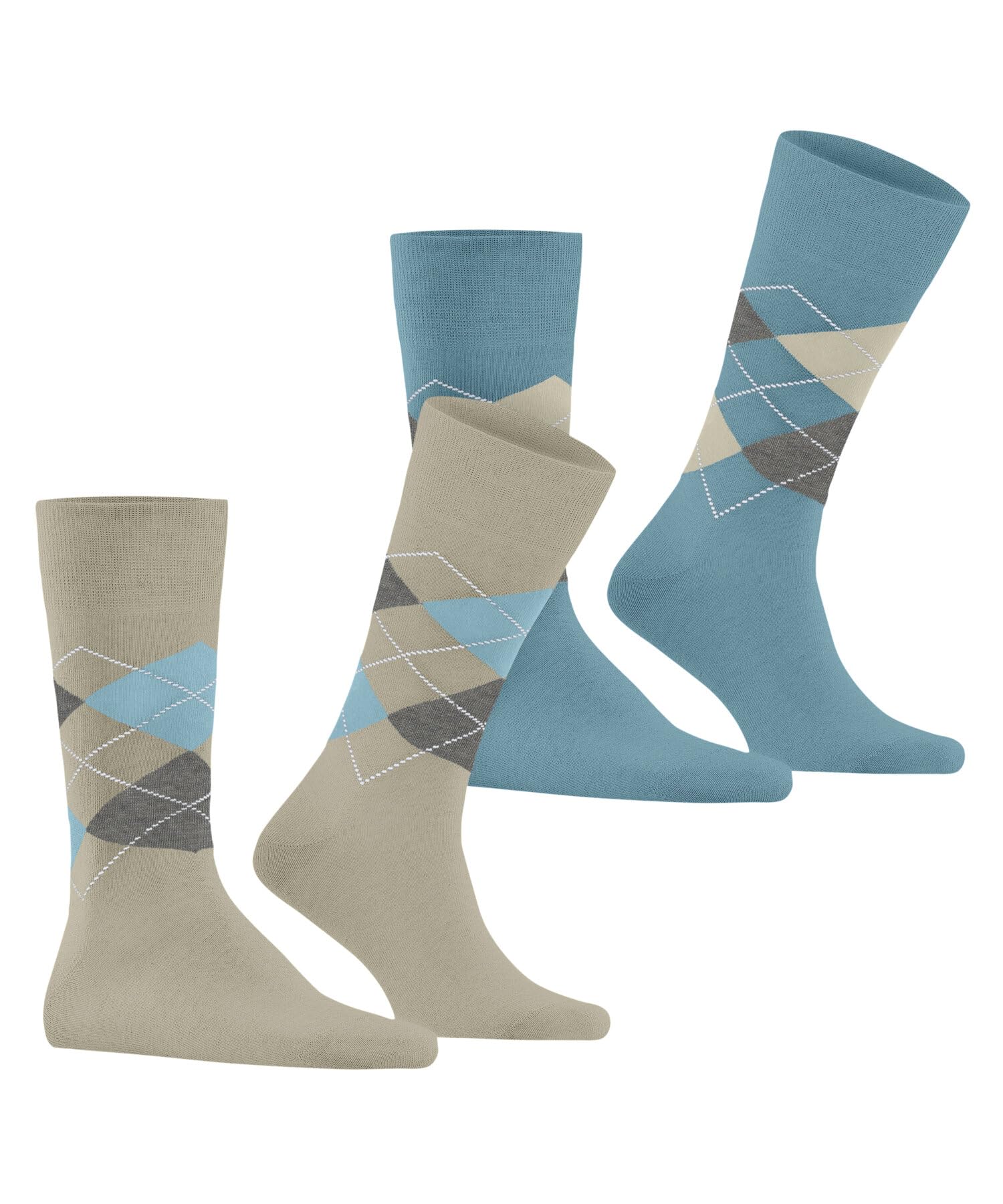 burlington-everyday-argyle-chaussettes-homme-coton-lot-de-2-beige image 3