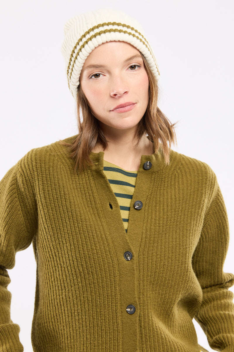 armor-lux-h-ritage-gilet-boutonn-femme-en-laine-vert image 2