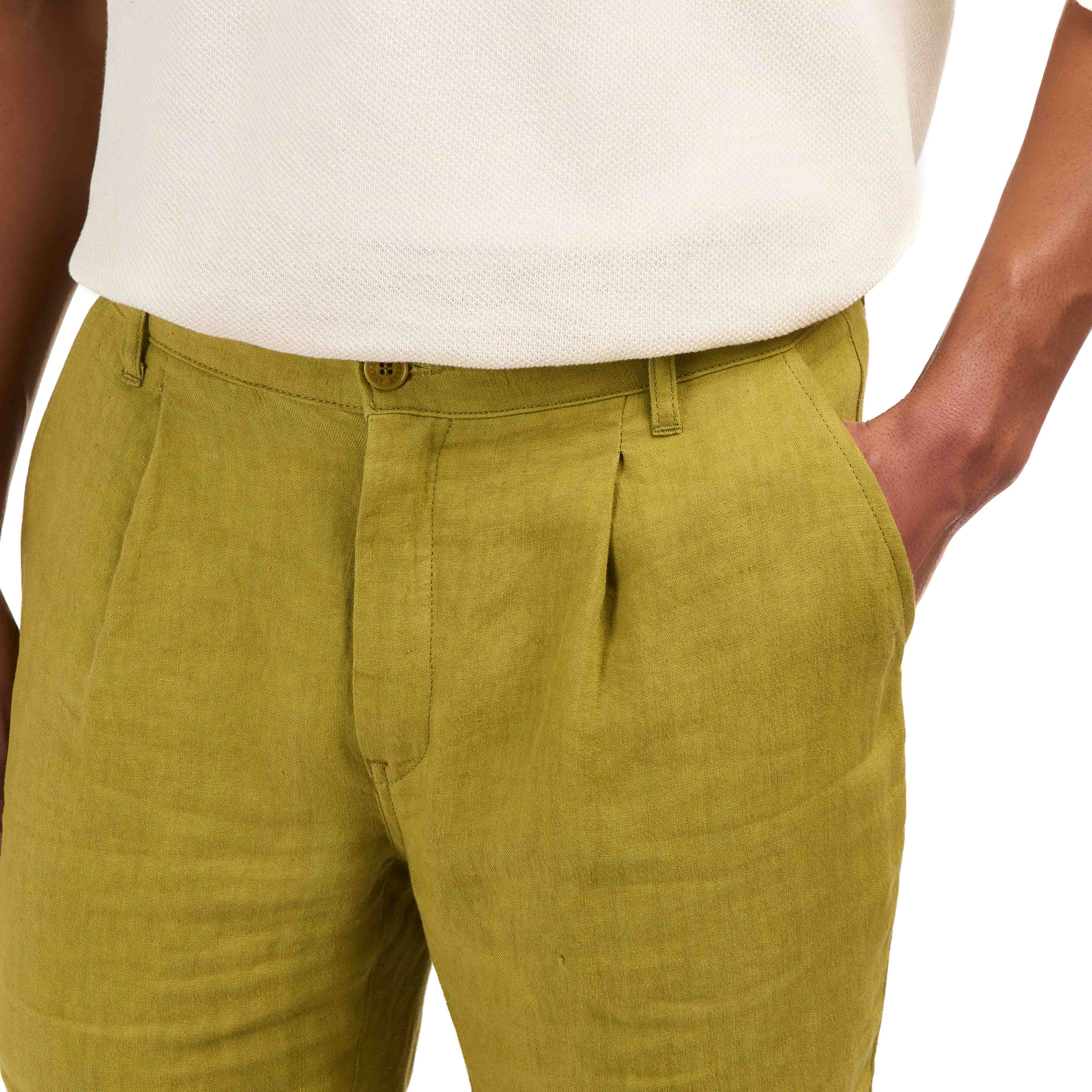 atelier-tuffery-short-jules-homme-ajust-en-lin-olive image 5