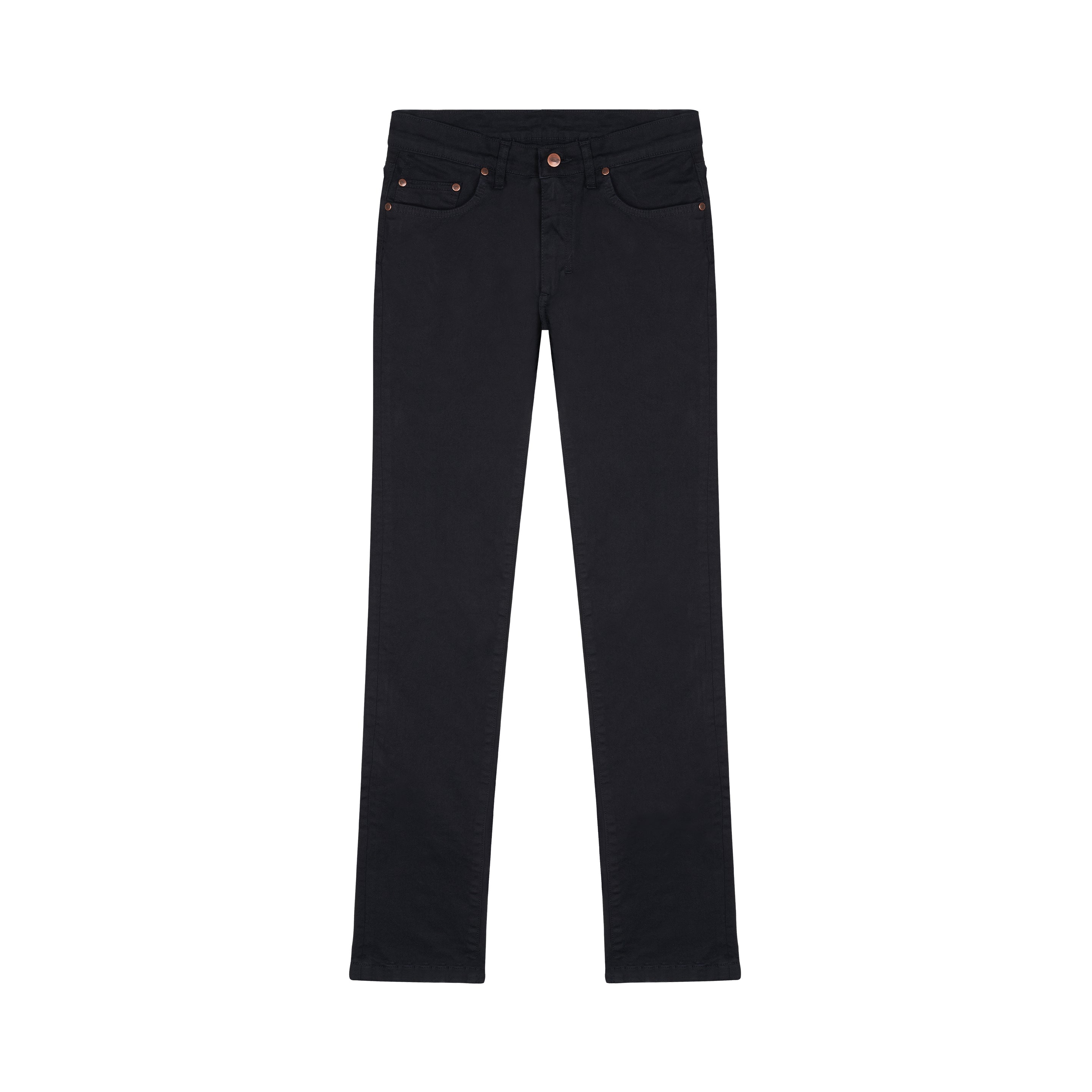 atelier-tuffery-augustin-jean-slim-homme-noir-taille-semi-haute image 1