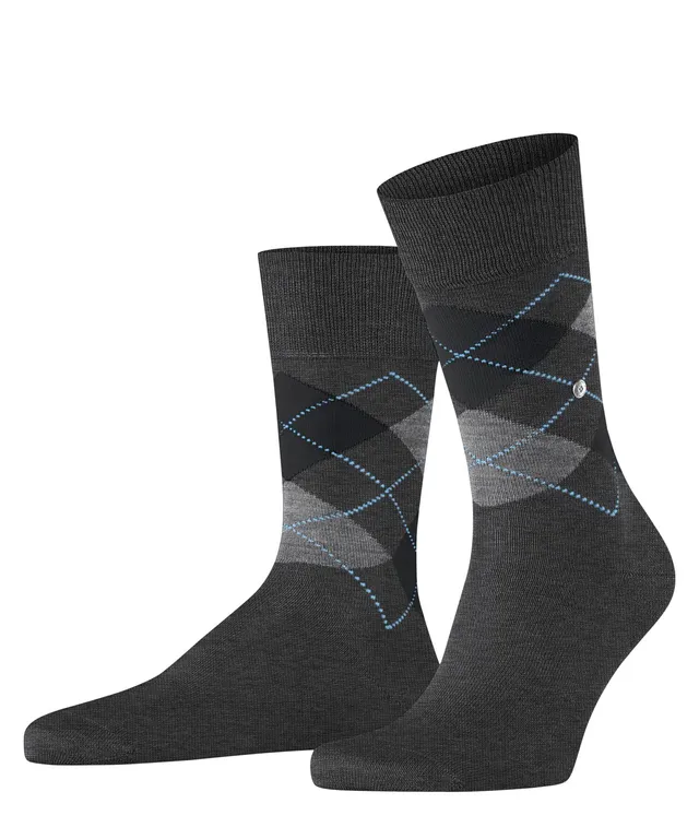 burlington-manchester-chaussettes-homme-coton-fantaisie-gris-anthracite-melange- image 1