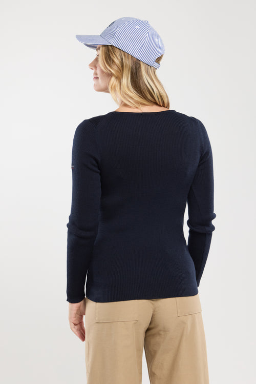 armor-lux-briac-pull-marin-femme-100-laine-m-rinos-col-rond image 5