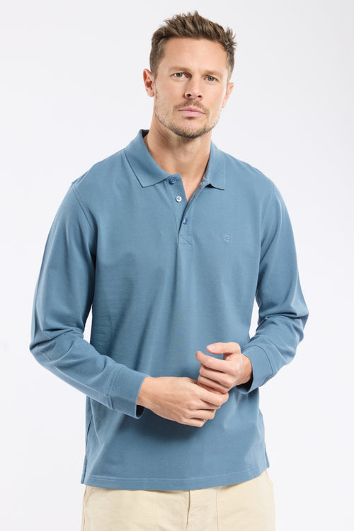 armor-lux-h-ritage-polo-manches-longues-piqu-coton-stretch image 2