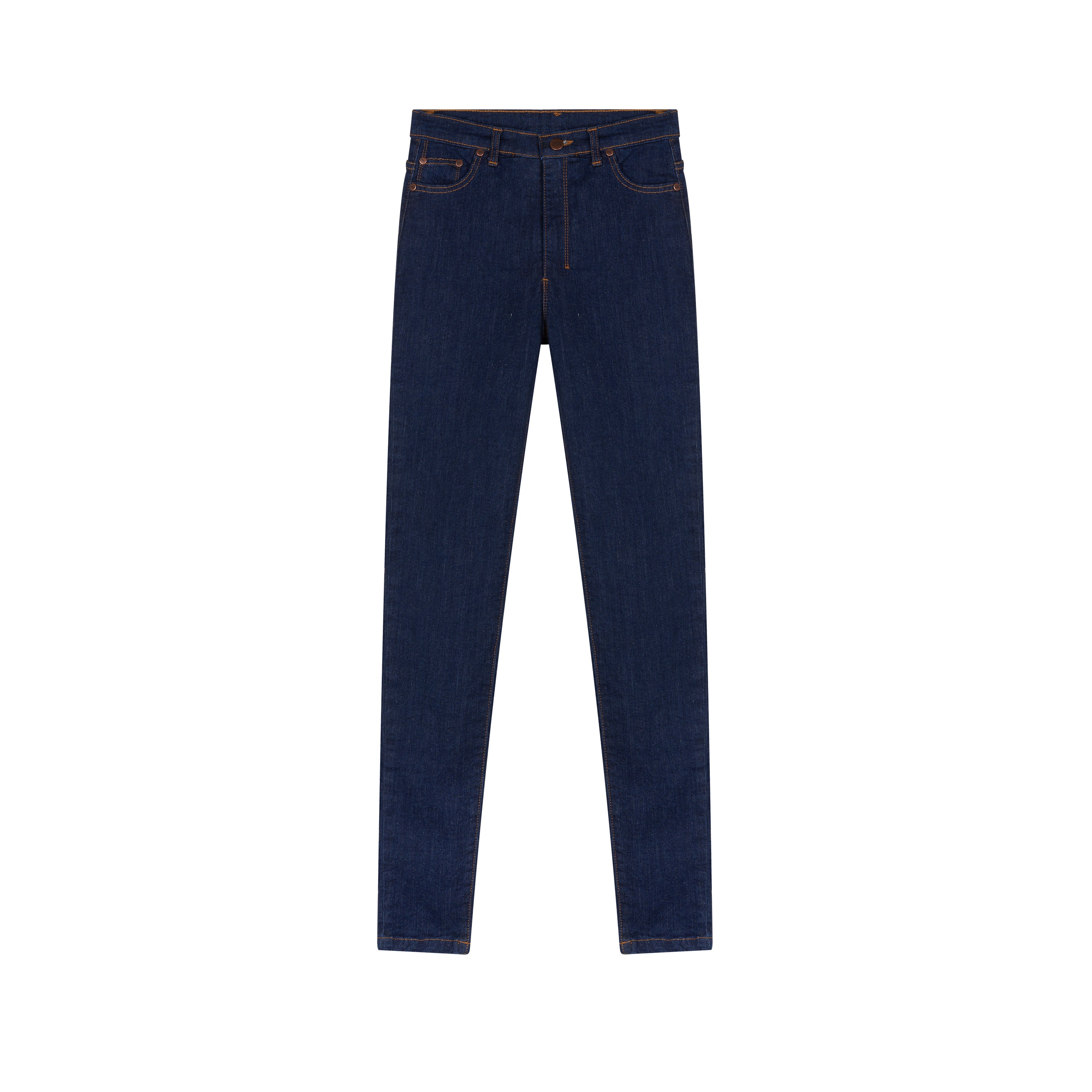 atelier-tuffery-marianne-jean-femme-slim-taille-haute-coton-bio-indigo image 1