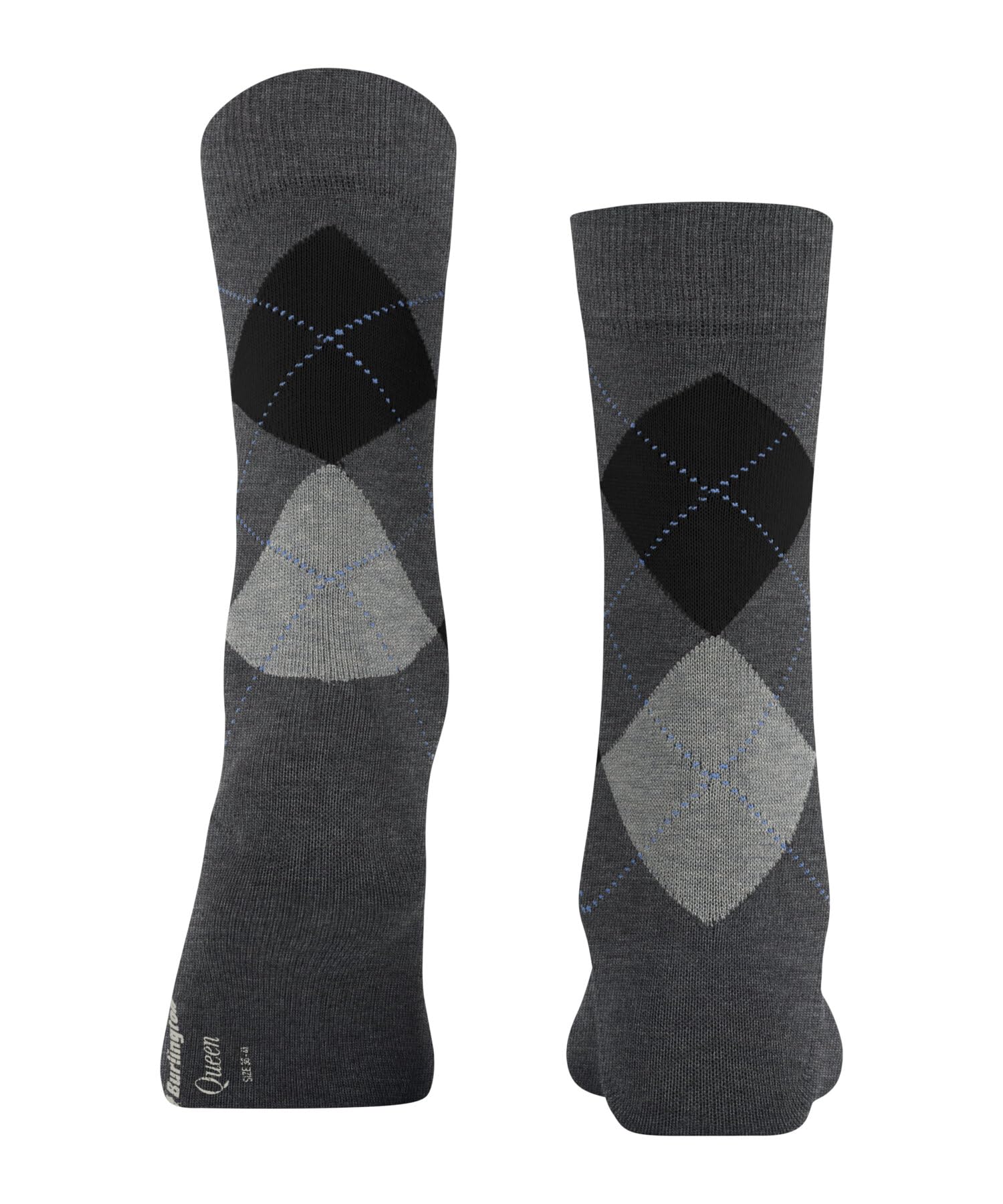 burlington-queen-chaussettes-femme-coton-fantaisie-gris-36-41 image 2
