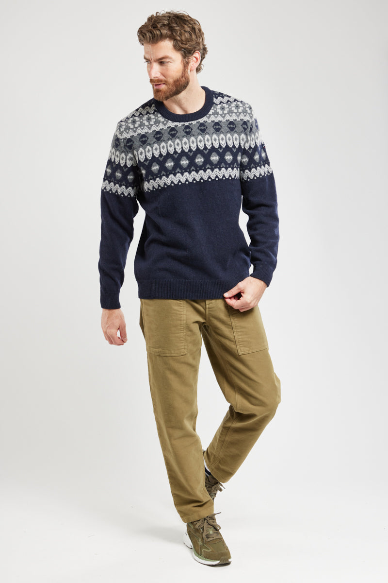armor-lux-pull-jacquard-nordique-homme-laine-recycl-e-col-rond-2 image 3