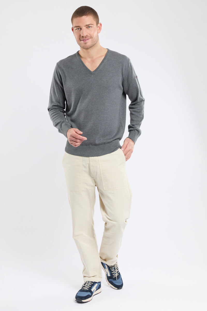 armor-lux-pull-col-v-henvic-homme-coton image 4