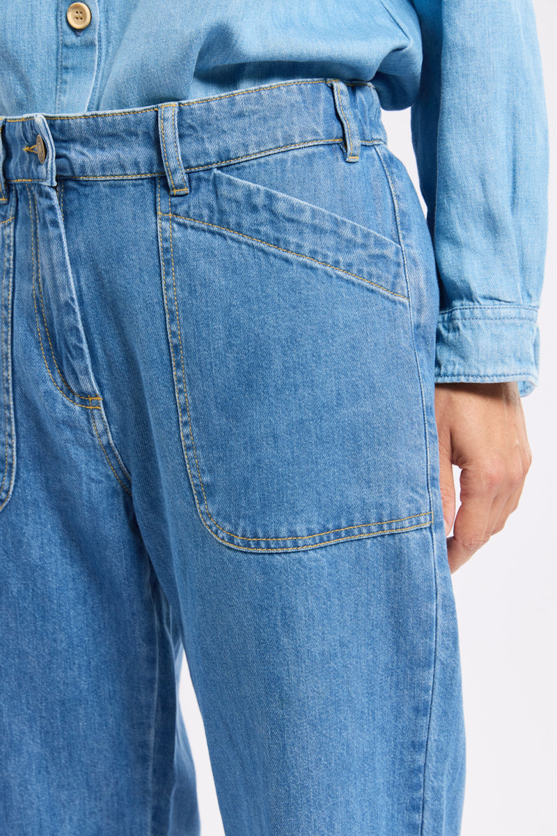 armor-lux-jean-femme-taille-lastique-coton-coupe-droite-3 image 2