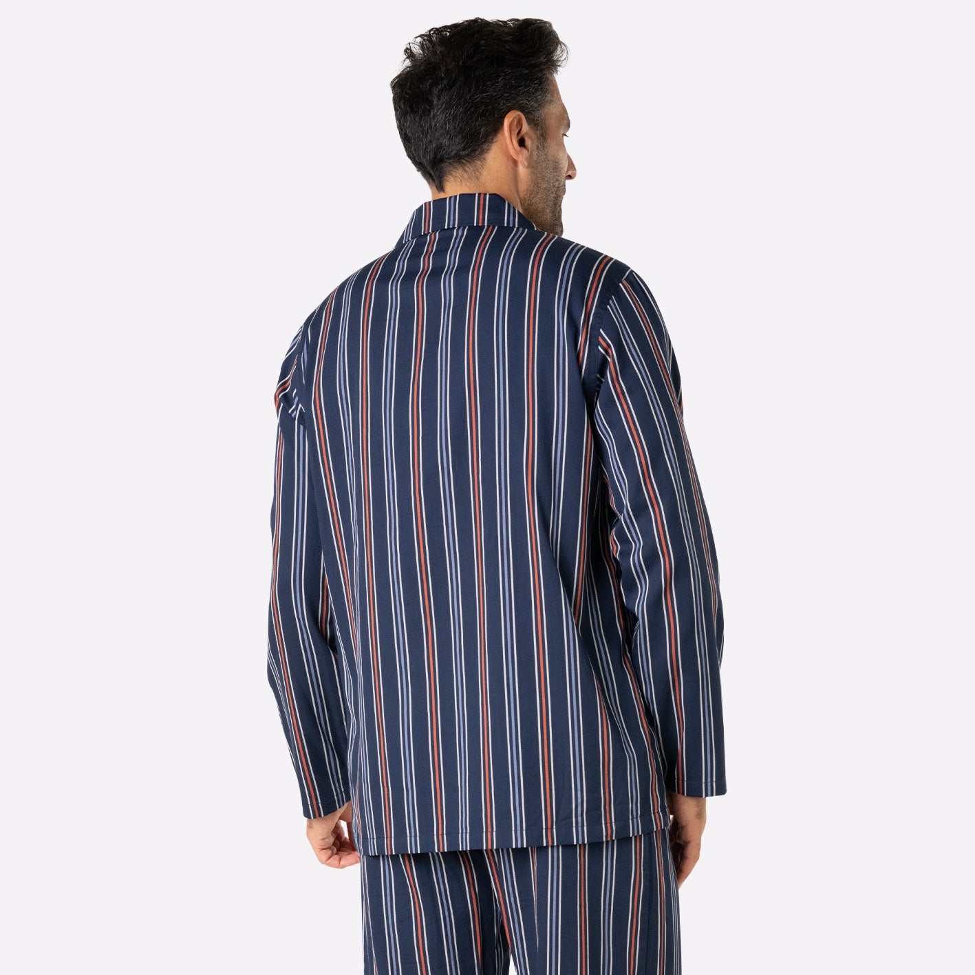 eminence-pyjama-long-ouvert-homme-popeline-lu10-marine-blanc-orange image 5
