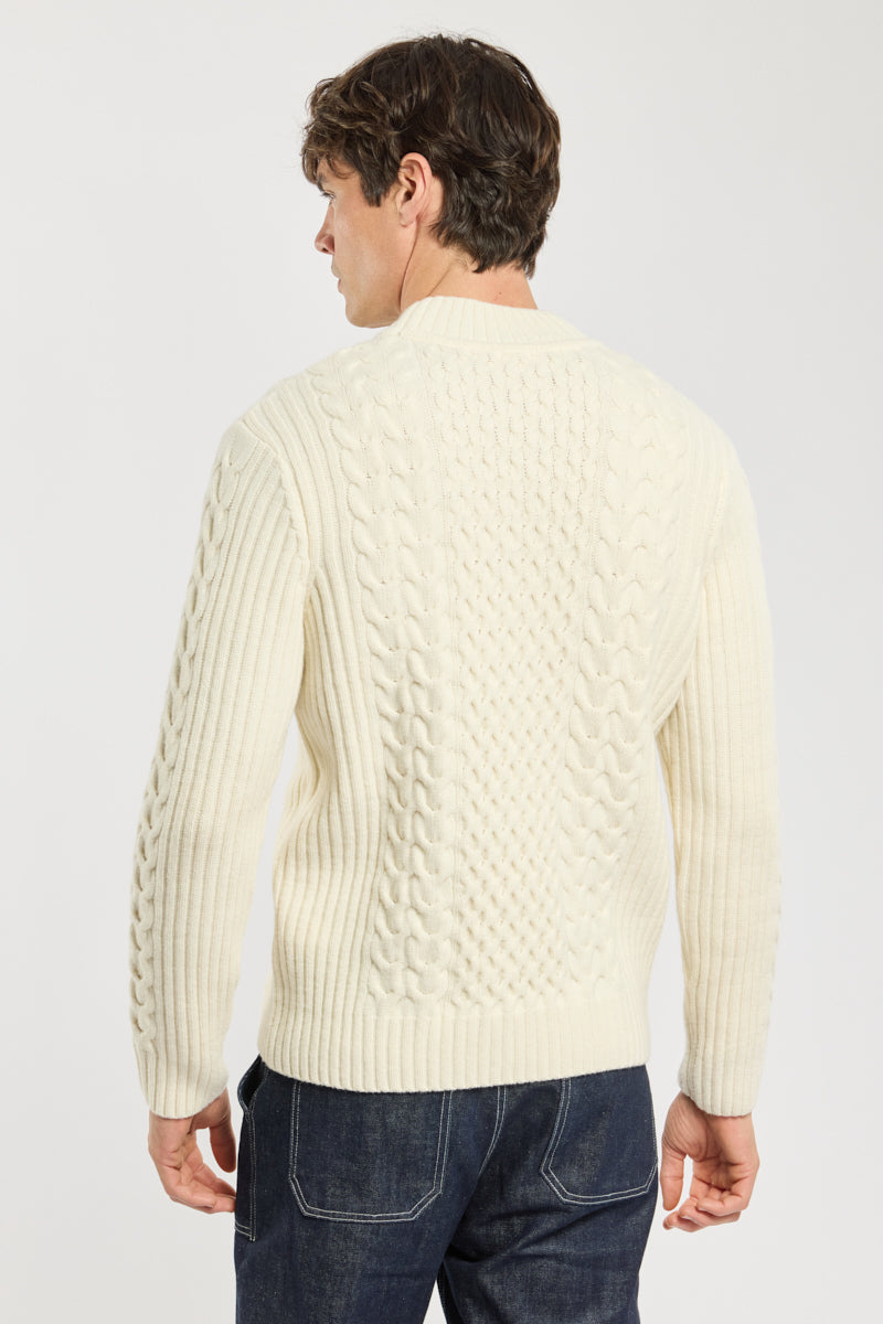 armor-lux-pull-irlandais-homme-col-montant-laine image 5