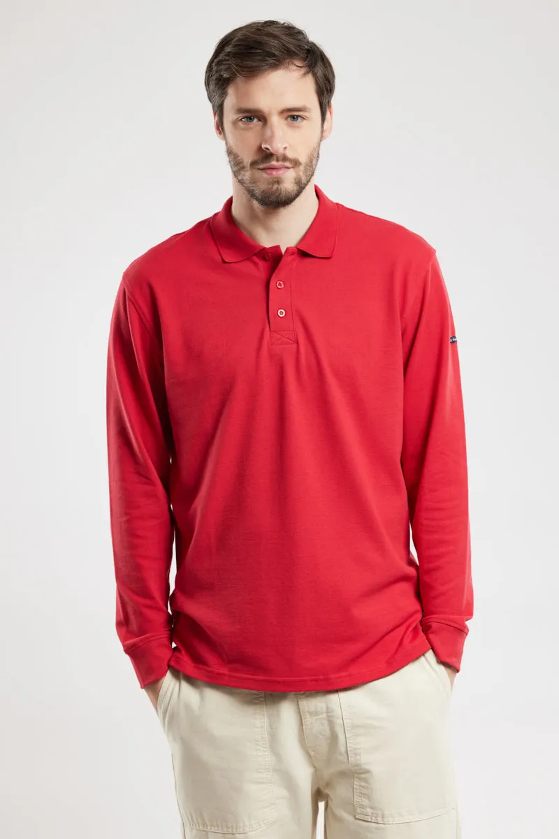 armor-lux-polo-hanvec-homme-manches-longues-maille-piqu-e-coton image 1