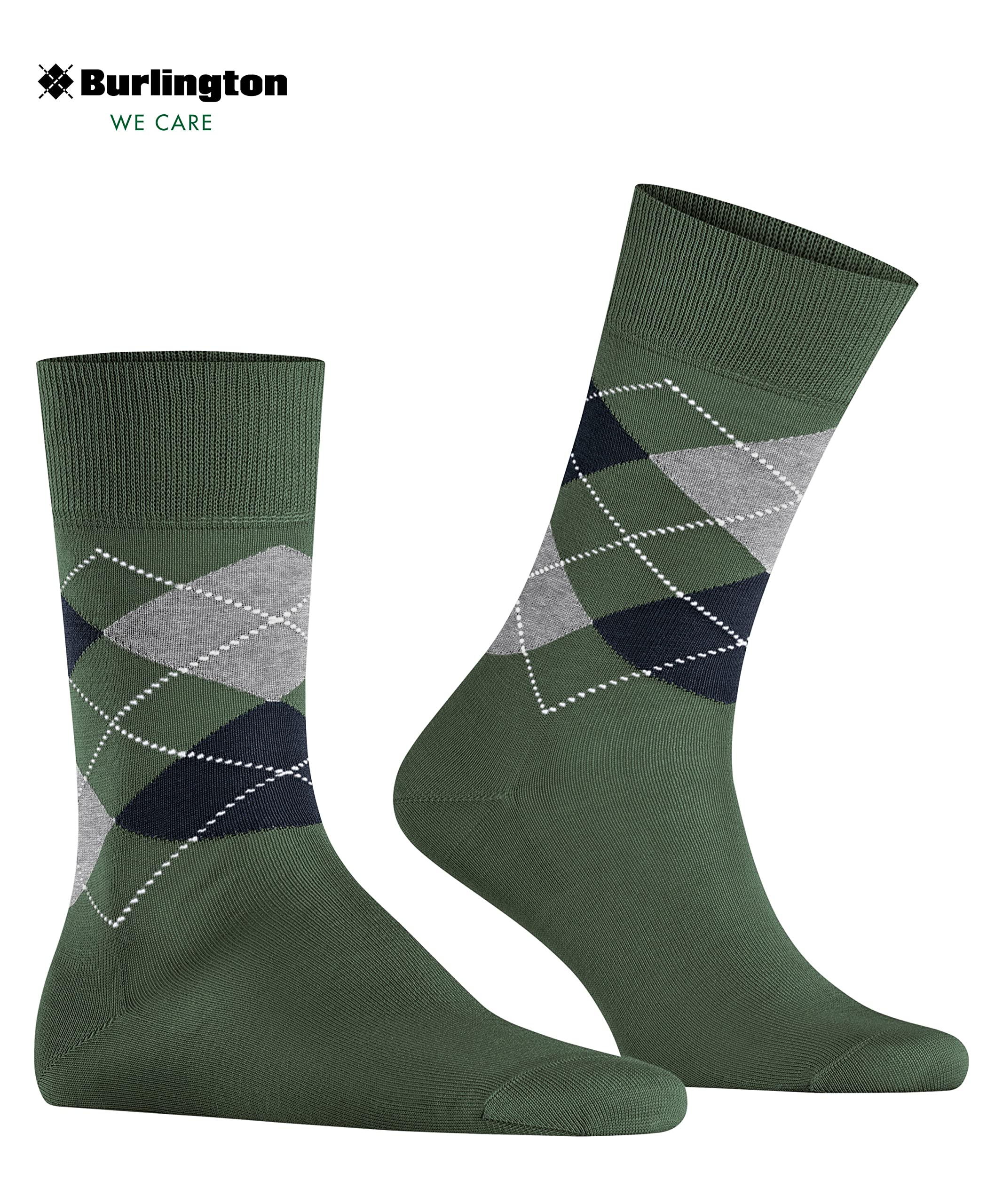 burlington-manchester-chaussettes-homme-coton-vert-mountain-green-40-46 image 4