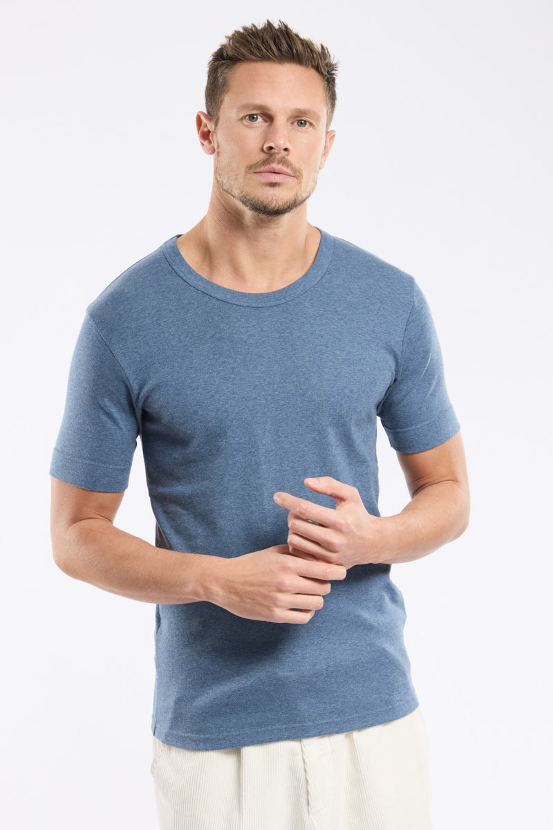 armor-lux-t-shirt-homme-col-rond-coton-pais-uni image 1