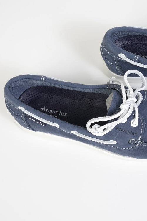 armor-lux-trinity-chaussures-bateau-femme-cuir-lacets-contrast-s image 3