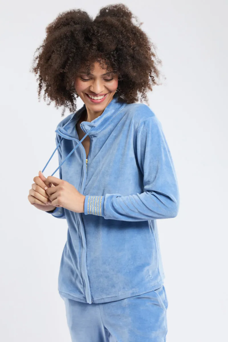 armor-lux-veste-zipp-e-homewear-velours-femme image 1